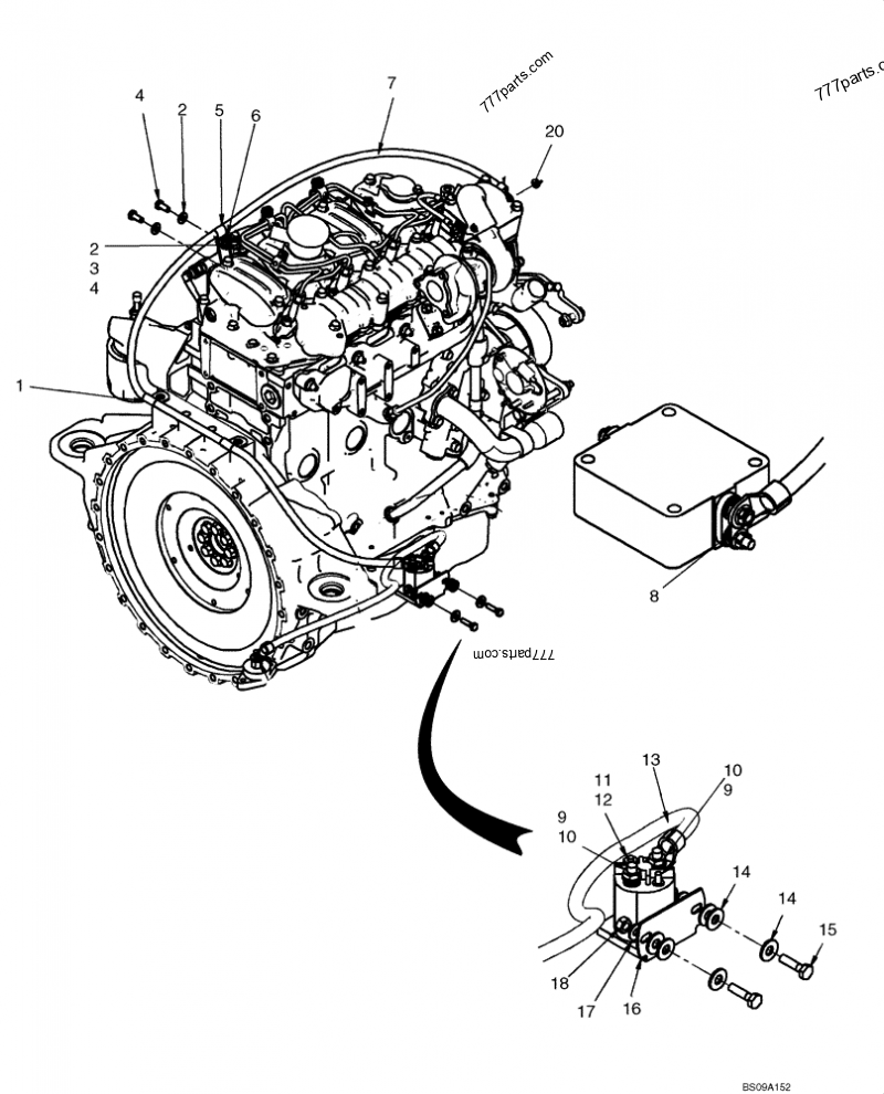 Part diagram ELECTRICAL - GRID HEATER - COMPACT TRACK LOADERS Case 420CT (COMPACT TRACK LOADER - SERIES 3, ASN N7M455401 (1/08-3/11)) | 777parts.com