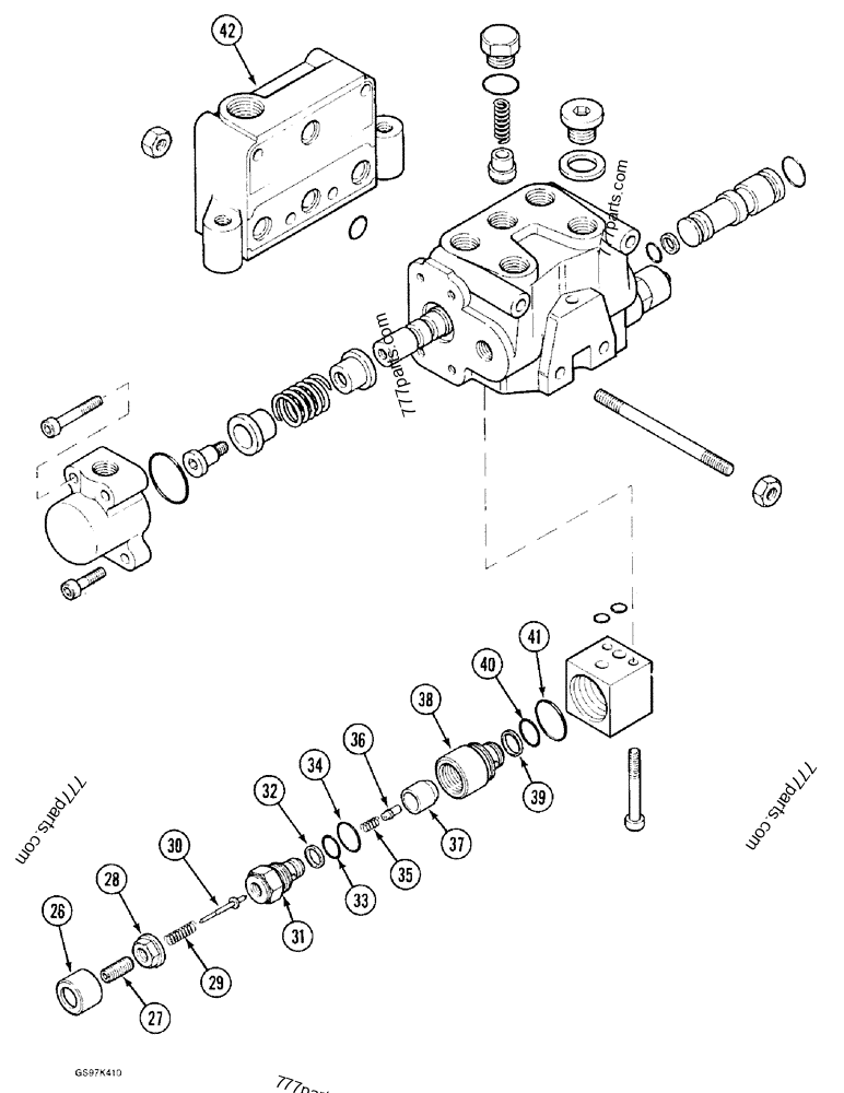 Part diagram CONTROL VALVE FOR OPTIONS - CRAWLER EXCAVATORS Case 170C (CASE CRAWLER EXCAVATOR (1/90-12/91)) | 777parts.com