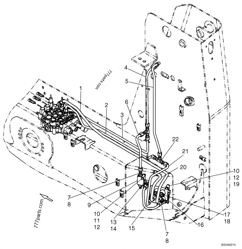 Part diagram HYDRAULICS - SELF-LEVELING - COMPACT TRACK LOADERS Case 420CT (COMPACT TRACK LOADER - BSN N7M455401 (2/06-12/07)) | 777parts.com