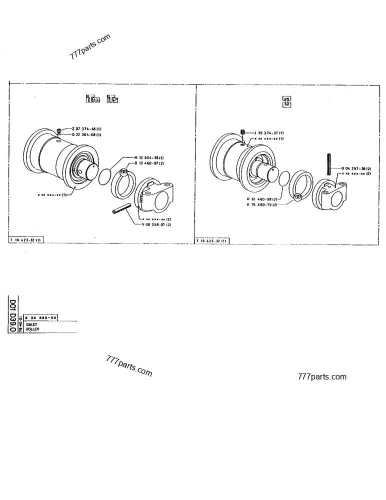 Part diagram ROLLER - CRAWLER EXCAVATORS Case 220 (POCLAIN CRAWLER EXCAVATOR (1/88-12/92)) | 777parts.com