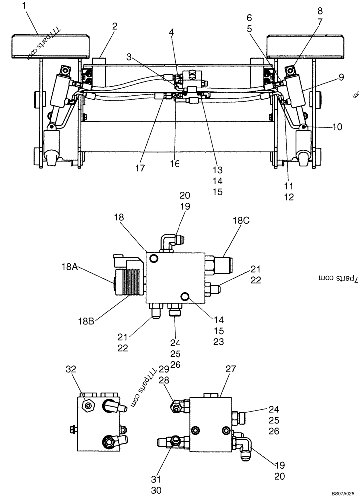 Part diagram HYDRAULICS - COUPLER SYSTEM - COMPACT TRACK LOADERS Case 420CT (COMPACT TRACK LOADER - BSN N7M455401 (2/06-12/07)) | 777parts.com