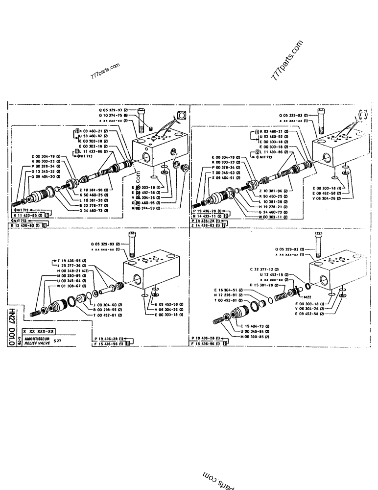 Part diagram RELIEF VALVE - CRAWLER EXCAVATORS Case 160CL (POCLAIN CRAWLER EXCAVATOR (S/N 8321 & AFTER) (5/76-12/82)) | 777parts.com