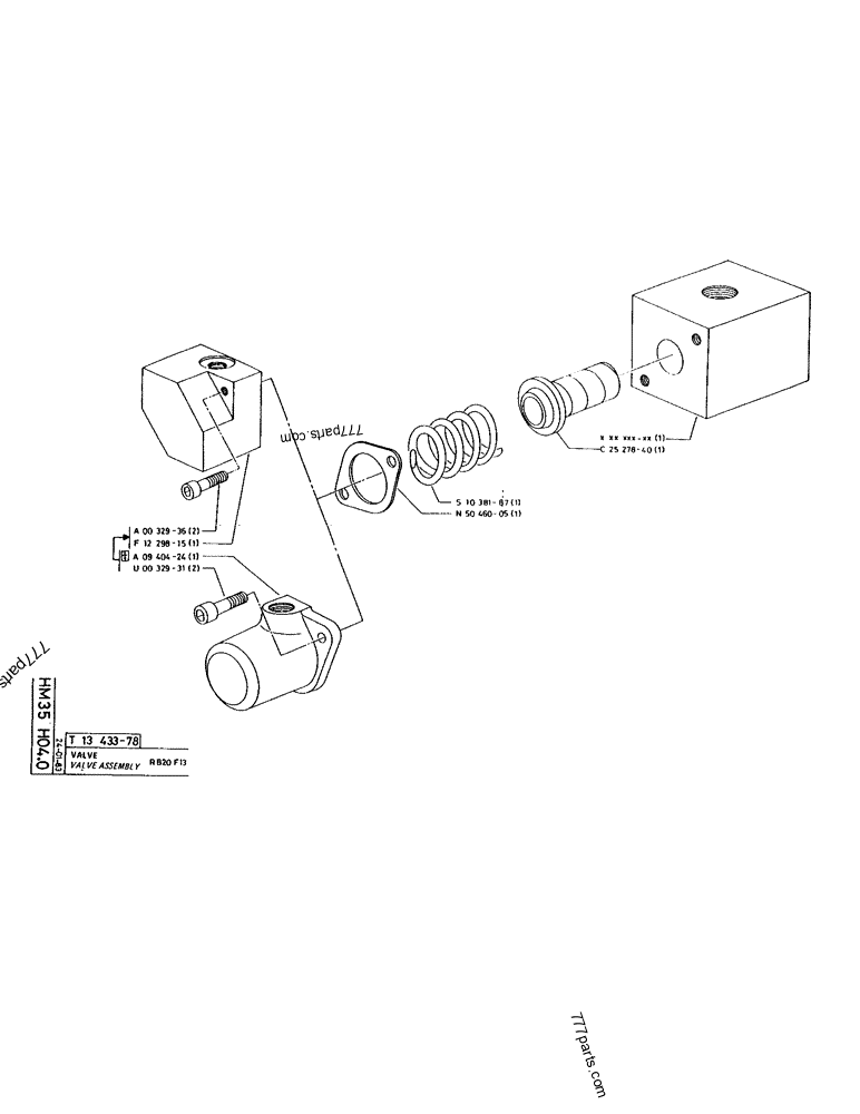 Part diagram VALVE ASSEMBLY - CRAWLER EXCAVATORS Case 220 (POCLAIN CRAWLER EXCAVATOR (1/88-12/92)) | 777parts.com
