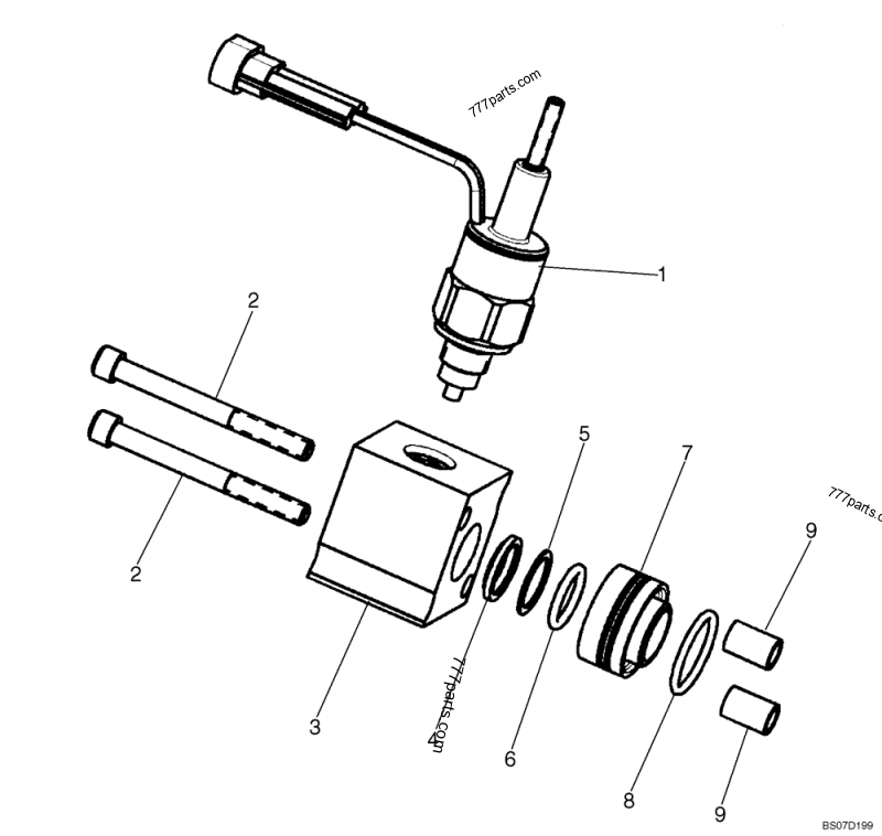 Part diagram CONTROL VALVE - SPOOL END GROUP - COMPACT TRACK LOADERS Case 420CT (COMPACT TRACK LOADER - SERIES 3, ASN N7M455401 (1/08-3/11)) | 777parts.com