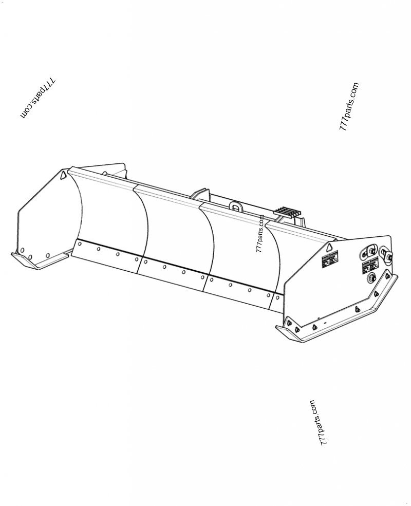 Part diagram SNOW PUSHER ATTACHMENT, 8FT - COMPACT TRACK LOADERS Case 420CT (COMPACT TRACK LOADER - BSN N7M455401 (2/06-12/07)) | 777parts.com