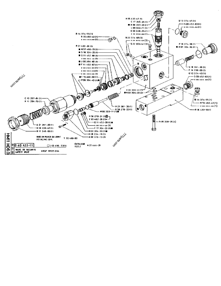 Part diagram SAFETY VALVE ARQP RH25 D64 - CRAWLER EXCAVATORS Case 170B (CASE CRAWLER EXCAVATOR (S/N 1501-) (S/N 12501-) (EUROPE) (2/87-12/89)) | 777parts.com