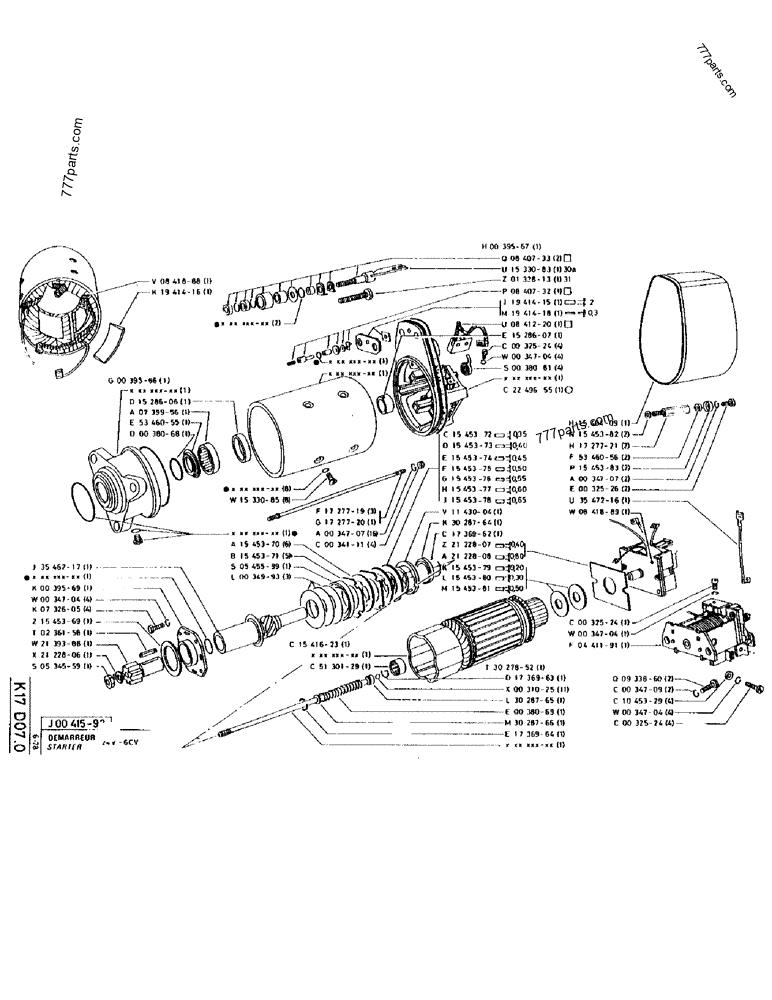 Part diagram STARTER 24V-6CV - CRAWLER EXCAVATORS Case 170 (POCLAIN CRAWLER EXCAVATOR (S/N 12341 TO 12492) (5/85-12/92)) | 777parts.com