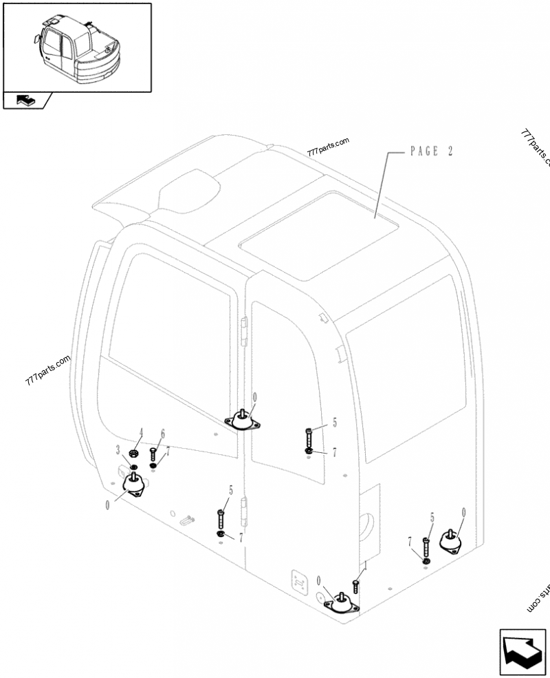 Part diagram CAB - WHEELED EXCAVATORS Case WX95 TIER 3 (WHEELED EXCAVATOR (1/08-12/12)) | 777parts.com