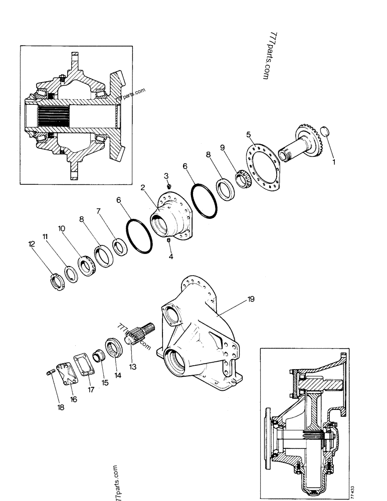 PINION AND SHAFT - CRAWLER DOZERS Case 850 (CASE CRAWLER TRACTOR ...