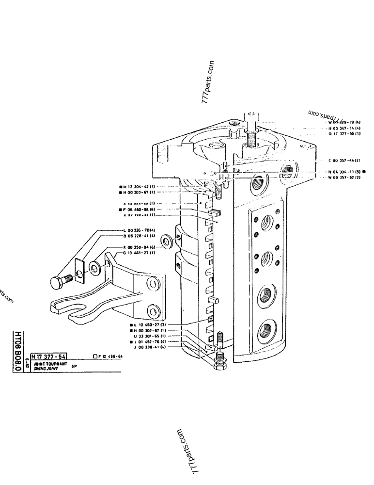 Part diagram SWING JOINT - CRAWLER EXCAVATORS Case 160CL (POCLAIN CRAWLER EXCAVATOR (S/N 8321 & AFTER) (5/76-12/82)) | 777parts.com