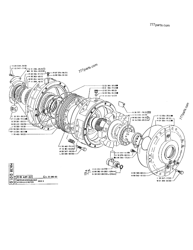 Part diagram HYDRAULIC MOTOR - CRAWLER EXCAVATORS Case 220 (POCLAIN CRAWLER EXCAVATOR (1/88-12/92)) | 777parts.com