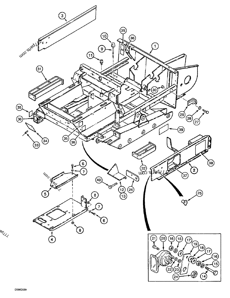 CHASSIS AND SIDE PANELS, USED ON MODELS WITH RUBBER TRACKS - TRENCHERS ...