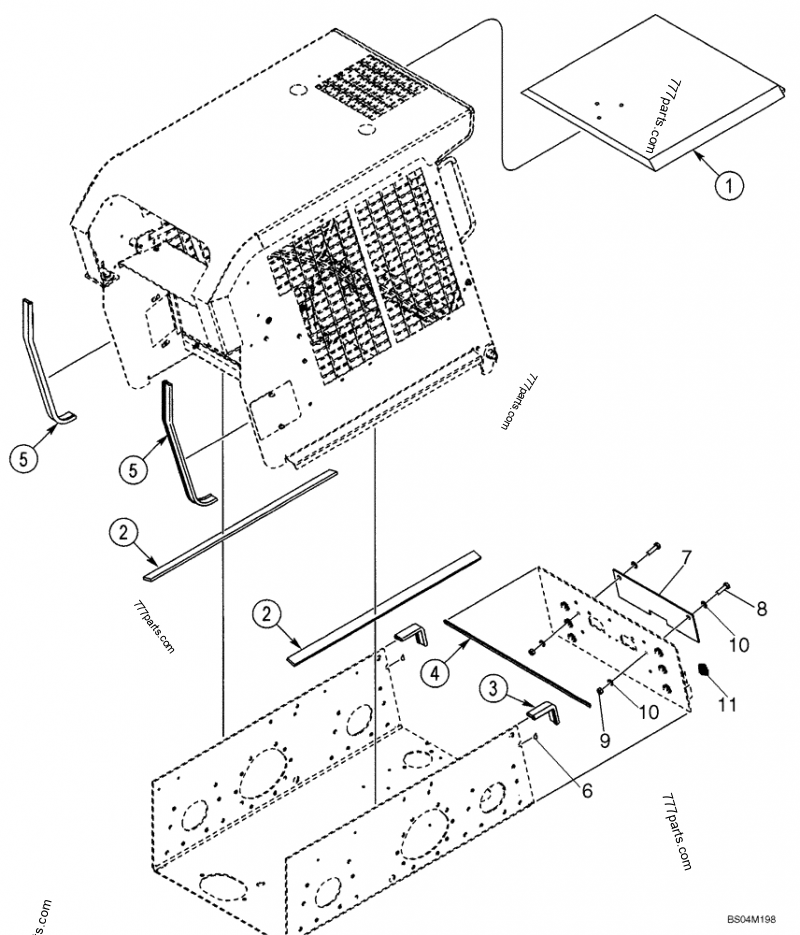Part diagram SOUNDPROOFING - COMPACT TRACK LOADERS Case 420CT (COMPACT TRACK LOADER - BSN N7M455401 (2/06-12/07)) | 777parts.com