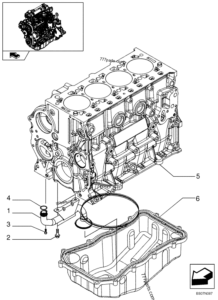 Part diagram OIL PUMP PIPING (87546691) - COMPACT TRACK LOADERS Case 420CT (COMPACT TRACK LOADER - SERIES 3, ASN N7M455401 (1/08-3/11)) | 777parts.com