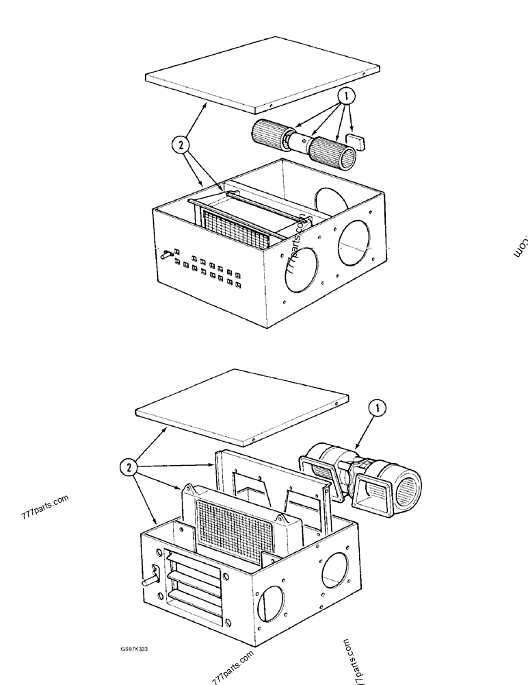 Part diagram HEATER - CRAWLER EXCAVATORS Case 170C (CASE CRAWLER EXCAVATOR (1/90-12/91)) | 777parts.com