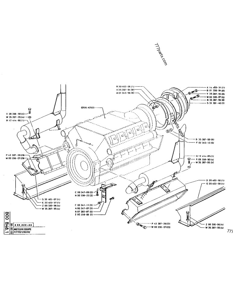 Part diagram FITTED ENGINE - CRAWLER EXCAVATORS Case 220 (POCLAIN CRAWLER EXCAVATOR (1/88-12/92)) | 777parts.com