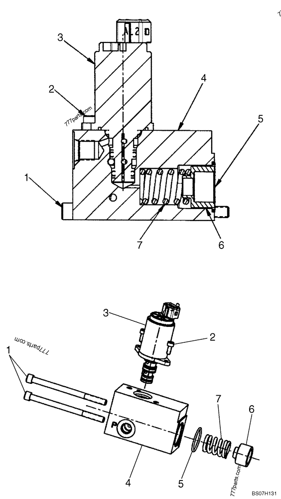 Part diagram CONTROL VALVE - SPOOL END GROUP, EHPV - COMPACT TRACK LOADERS Case 420CT (COMPACT TRACK LOADER - SERIES 3, ASN N7M455401 (1/08-3/11)) | 777parts.com