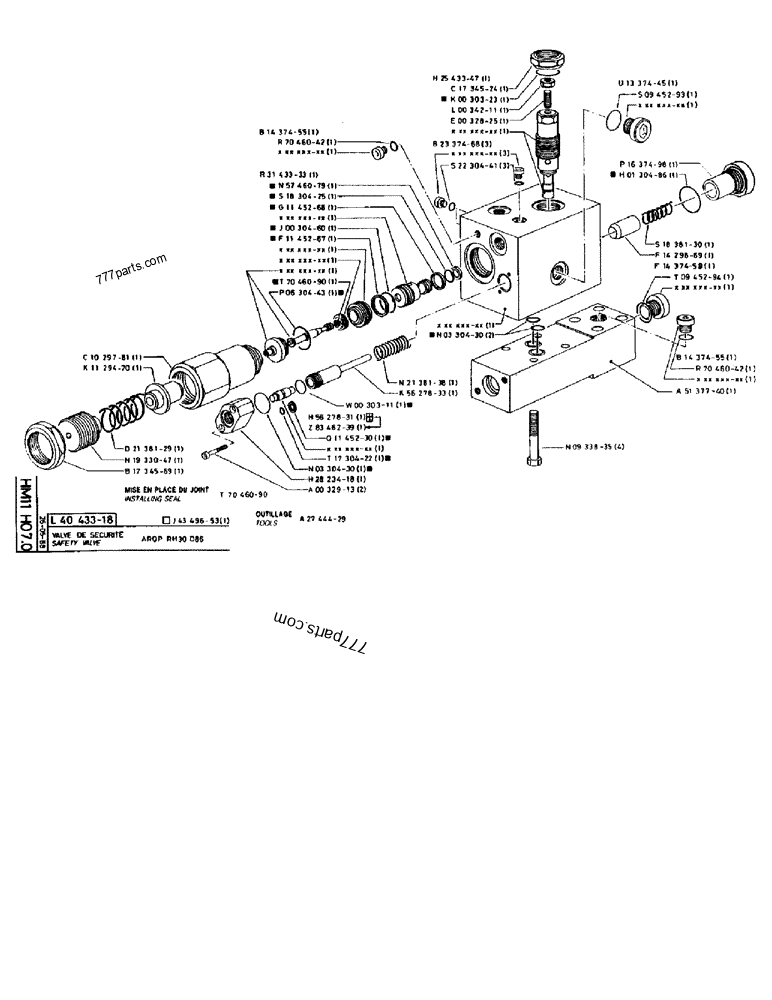 Part diagram SAFETY VALVE ARQP RH30 D86 - CRAWLER EXCAVATORS Case 170B (CASE CRAWLER EXCAVATOR (S/N 1501-) (S/N 12501-) (EUROPE) (2/87-12/89)) | 777parts.com