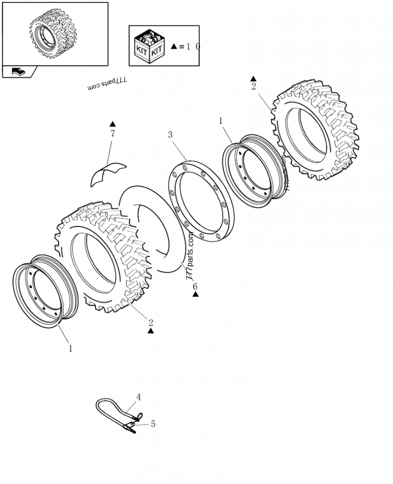 Part diagram COUPLES WHEELS - OPTIONAL CODE 72116658 - WHEELED EXCAVATORS Case WX95 TIER 3 (WHEELED EXCAVATOR (1/08-12/12)) | 777parts.com