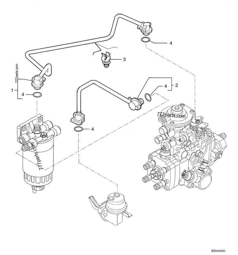 Part diagram FUEL INJECTION SYSTEM - SUPPLY - COMPACT TRACK LOADERS Case 440CT (COMPACT TRACK LOADER - SERIES 3, ASN N7M483467 (1/08-3/11)) | 777parts.com