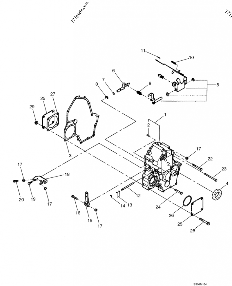 Part diagram TIMING GEAR CASE, GOVERNOR - COMPACT TRACK LOADERS Case 420CT (COMPACT TRACK LOADER - BSN N7M455401 (2/06-12/07)) | 777parts.com