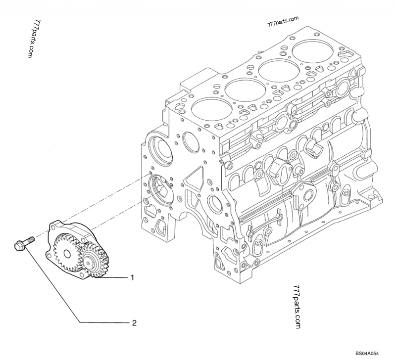 Part diagram OIL PUMP - ENGINE - COMPACT TRACK LOADERS Case 440CT (COMPACT TRACK LOADER - SERIES 3, ASN N7M483467 (1/08-3/11)) | 777parts.com