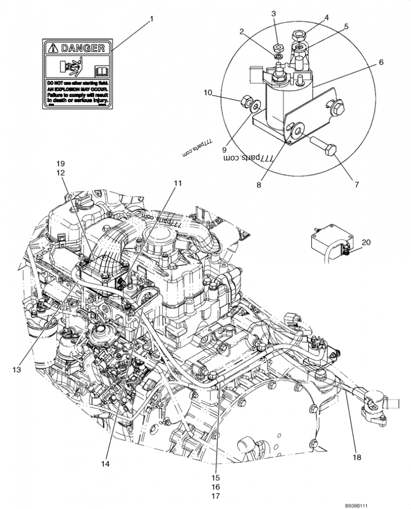 Part diagram GRID HEATER - COMPACT TRACK LOADERS Case 440CT (COMPACT TRACK LOADER - SERIES 3, ASN N7M483467 (1/08-3/11)) | 777parts.com