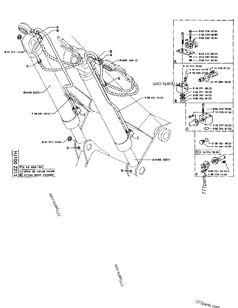 Part diagram FITTING BOOM CYLINDER - CRAWLER EXCAVATORS Case 170B (CASE CRAWLER EXCAVATOR (S/N 1501-) (S/N 12501-) (EUROPE) (2/87-12/89)) | 777parts.com