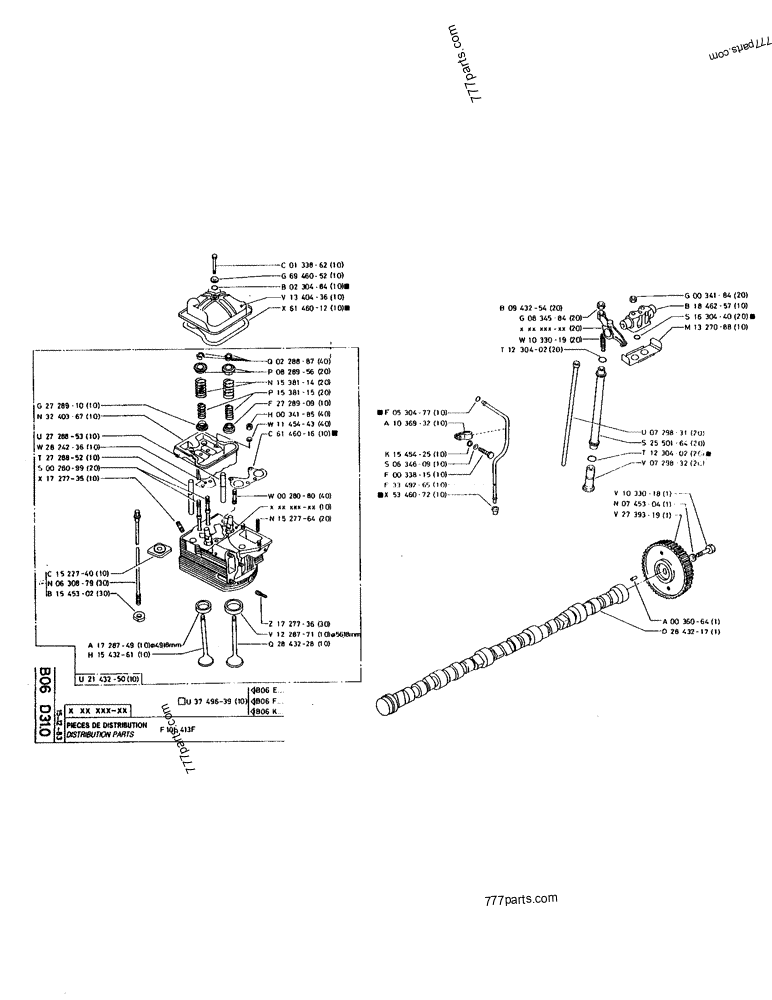 Part diagram DISTRIBUTION PARTS - CRAWLER EXCAVATORS Case 220 (POCLAIN CRAWLER EXCAVATOR (1/88-12/92)) | 777parts.com