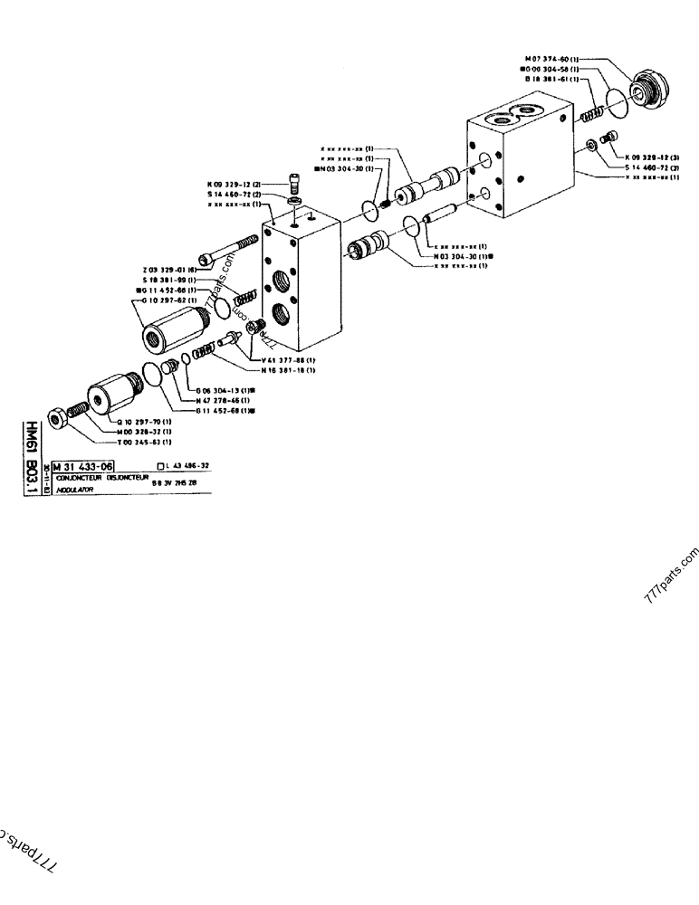 Part diagram MODULATOR B8 3V 2H5 ZB - CRAWLER EXCAVATORS Case 170B (CASE CRAWLER EXCAVATOR (S/N 1501-) (S/N 12501-) (EUROPE) (2/87-12/89)) | 777parts.com