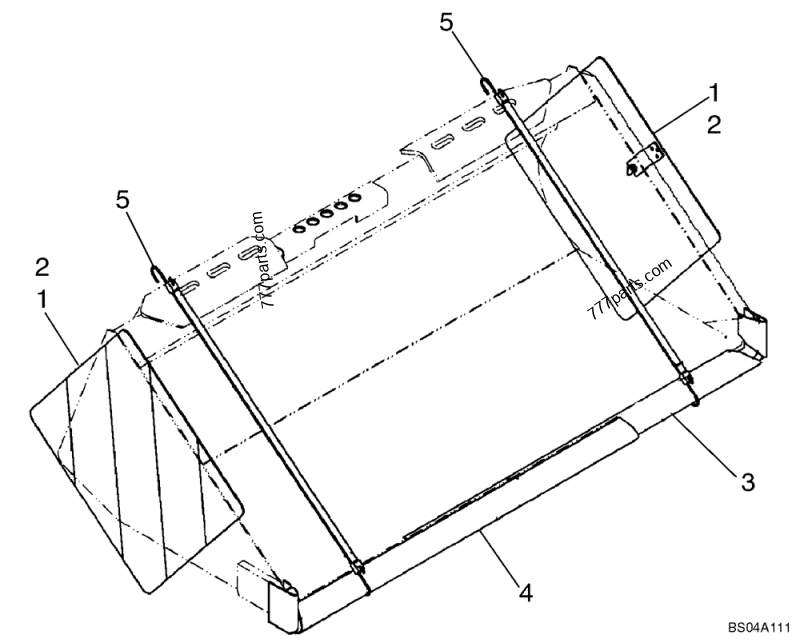 Part diagram SPECIAL PARTS FOR ITALY - GUARD, BUCKET - COMPACT TRACK LOADERS Case 420CT (COMPACT TRACK LOADER - SERIES 3, ASN N7M455401 (1/08-3/11)) | 777parts.com