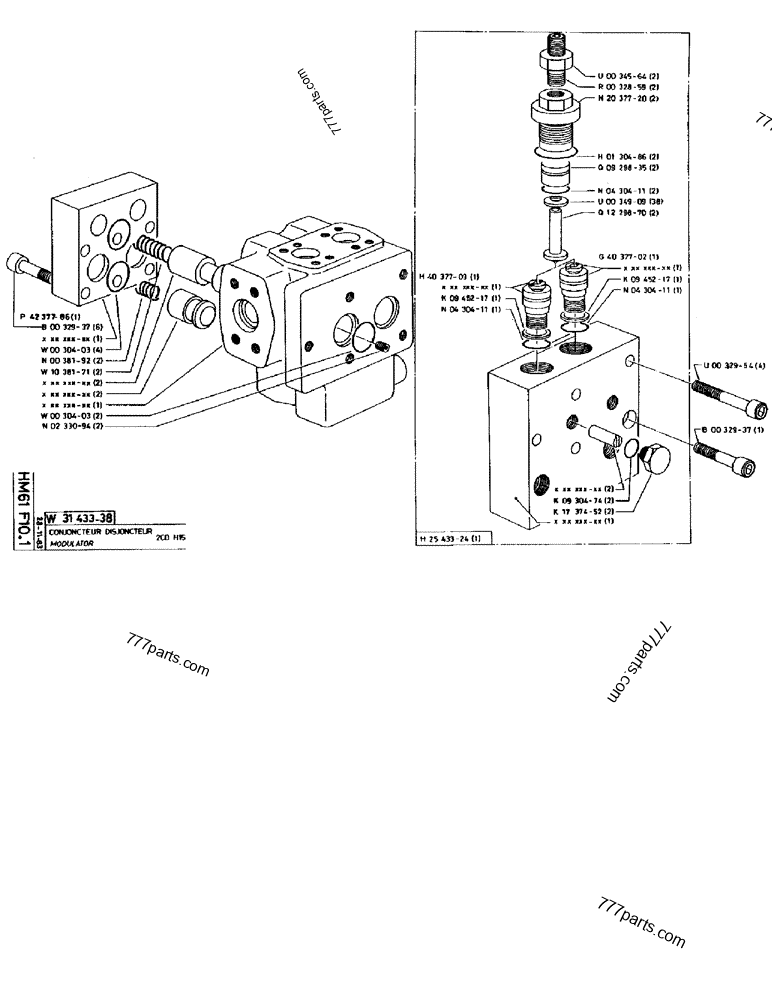 Part diagram MODULATOR 2CD H15 - CRAWLER EXCAVATORS Case 170B (CASE CRAWLER EXCAVATOR (S/N 1501-) (S/N 12501-) (EUROPE) (2/87-12/89)) | 777parts.com
