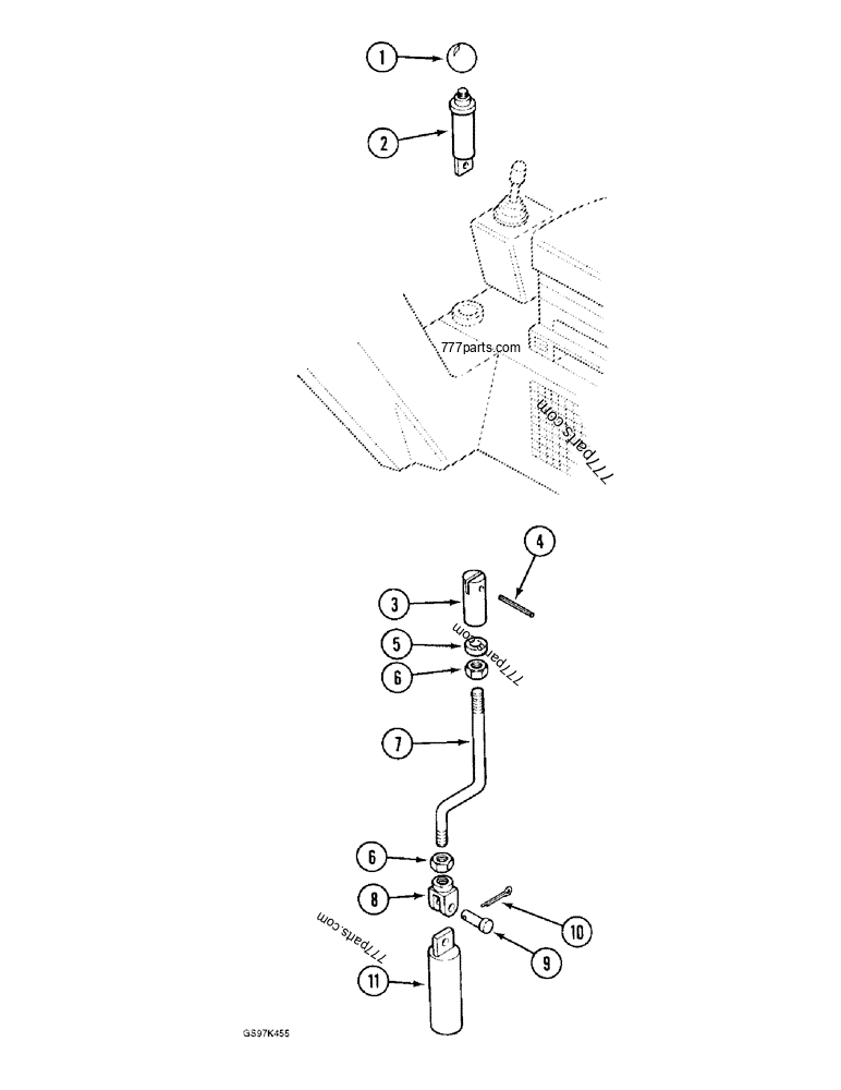 Part diagram TURNTABLE LOCKING PARTS - CRAWLER EXCAVATORS Case 170C (CASE CRAWLER EXCAVATOR (1/90-12/91)) | 777parts.com
