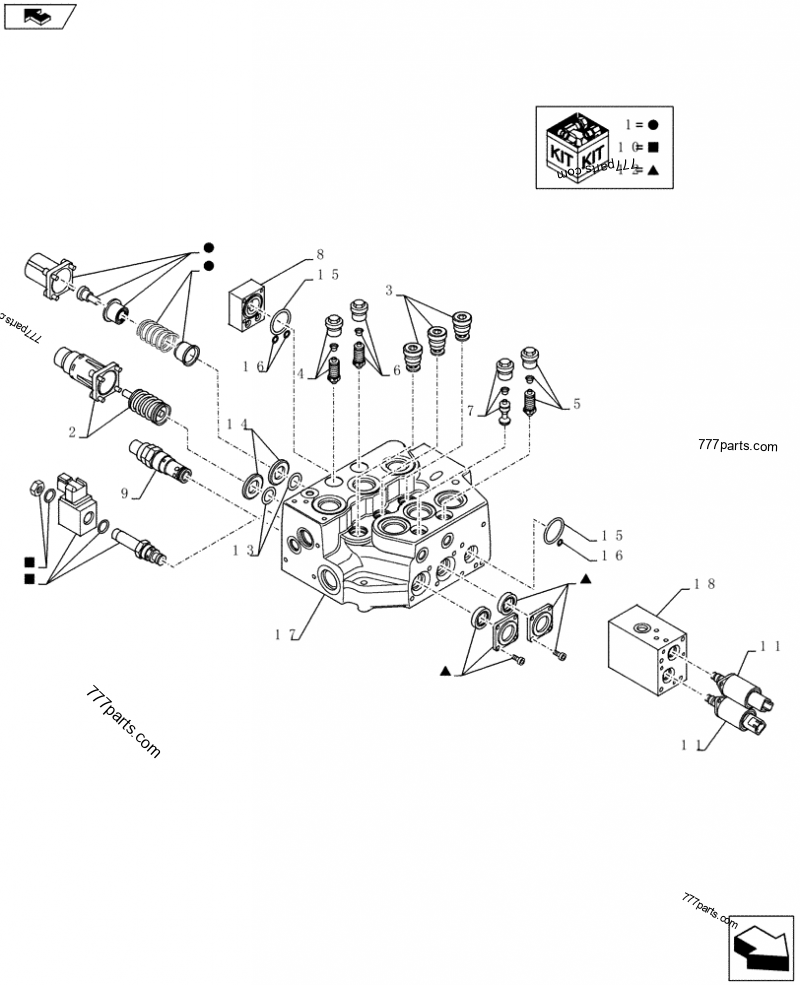 CONTROL VALVE, MECHANICAL HAND EH AUX (SR130SV300) SKID STEER LOADERS Case SR200 (SKID STEER