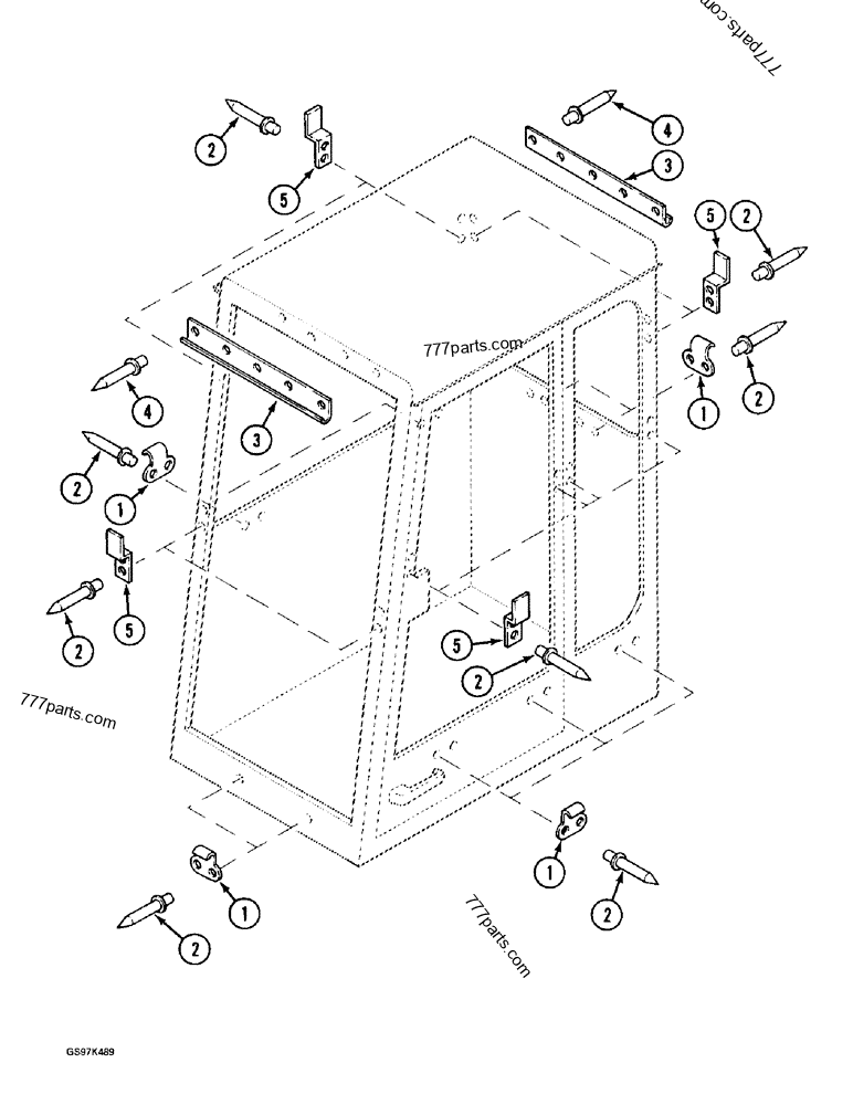 Part diagram CAB ANTI-VANDALISM GUARDS, GUARD MOUNTING PARTS - CRAWLER EXCAVATORS Case 170C (CASE CRAWLER EXCAVATOR (1/90-12/91)) | 777parts.com