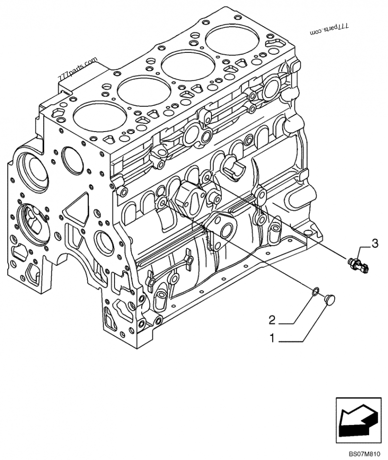 Part diagram MOTOR SENSORS - ENGINE OIL - COMPACT TRACK LOADERS Case 440CT (COMPACT TRACK LOADER - SERIES 3, ASN N7M483467 (1/08-3/11)) | 777parts.com