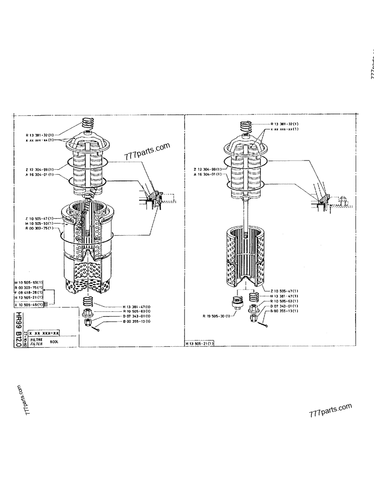 Part diagram FILTER - CRAWLER EXCAVATORS Case 220 (POCLAIN CRAWLER EXCAVATOR (1/88-12/92)) | 777parts.com