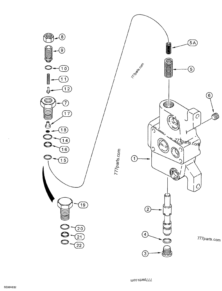 LOADER CONTROL VALVE, INLET SECTION, WITH STEERING RELIEF VALVE ...