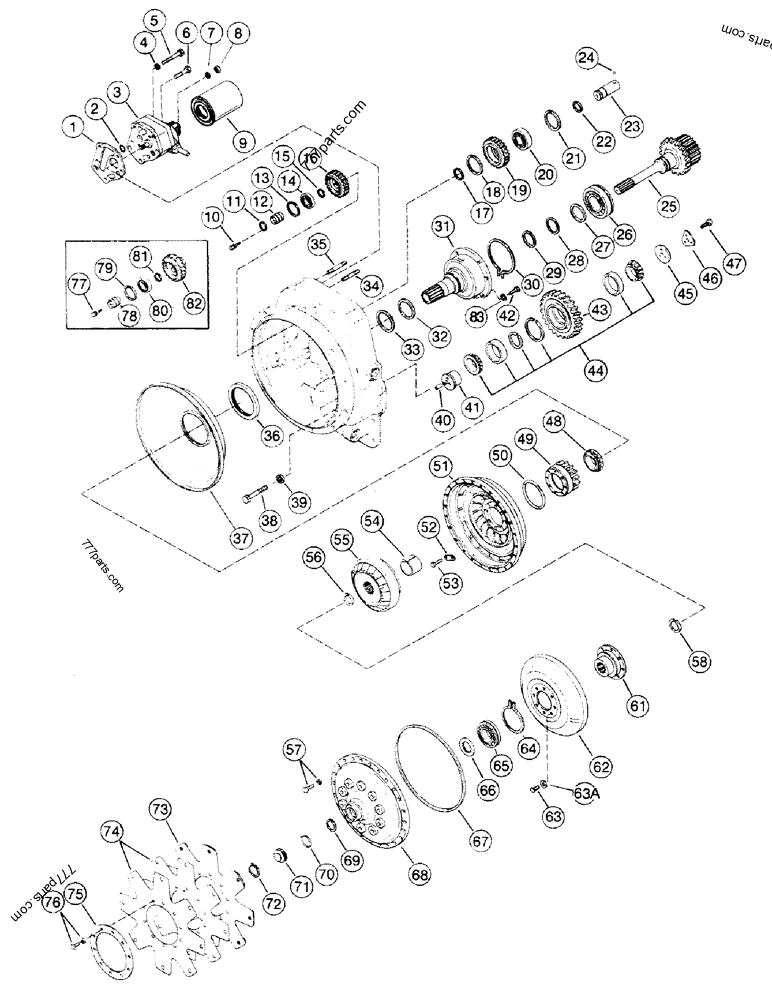 CONVERTER GROUP - WHEEL LOADERS Case W14 (CASE WHEEL LOADER (EUROPE) (1 ...