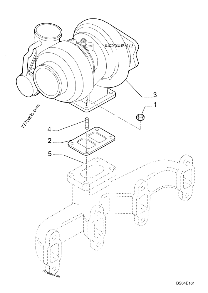Part diagram TURBOCHARGER - COMPACT TRACK LOADERS Case 440CT (COMPACT TRACK LOADER - SERIES 3, ASN N7M483467 (1/08-3/11)) | 777parts.com