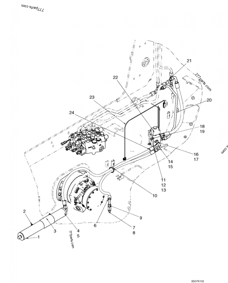 Part diagram HYDRAULICS - RIDE CONTROL - COMPACT TRACK LOADERS Case 420CT (COMPACT TRACK LOADER - SERIES 3, ASN N7M455401 (1/08-3/11)) | 777parts.com