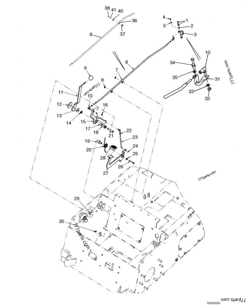 Part diagram CONTROLS - FOOT AND HAND THROTTLE - COMPACT TRACK LOADERS Case 440CT (COMPACT TRACK LOADER - SERIES 3, ASN N7M483467 (1/08-3/11)) | 777parts.com