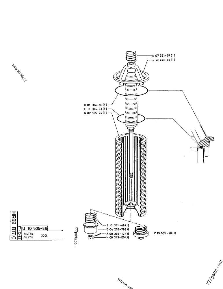 Part diagram FILTER - CRAWLER EXCAVATORS Case 220 (POCLAIN CRAWLER EXCAVATOR (1/88-12/92)) | 777parts.com