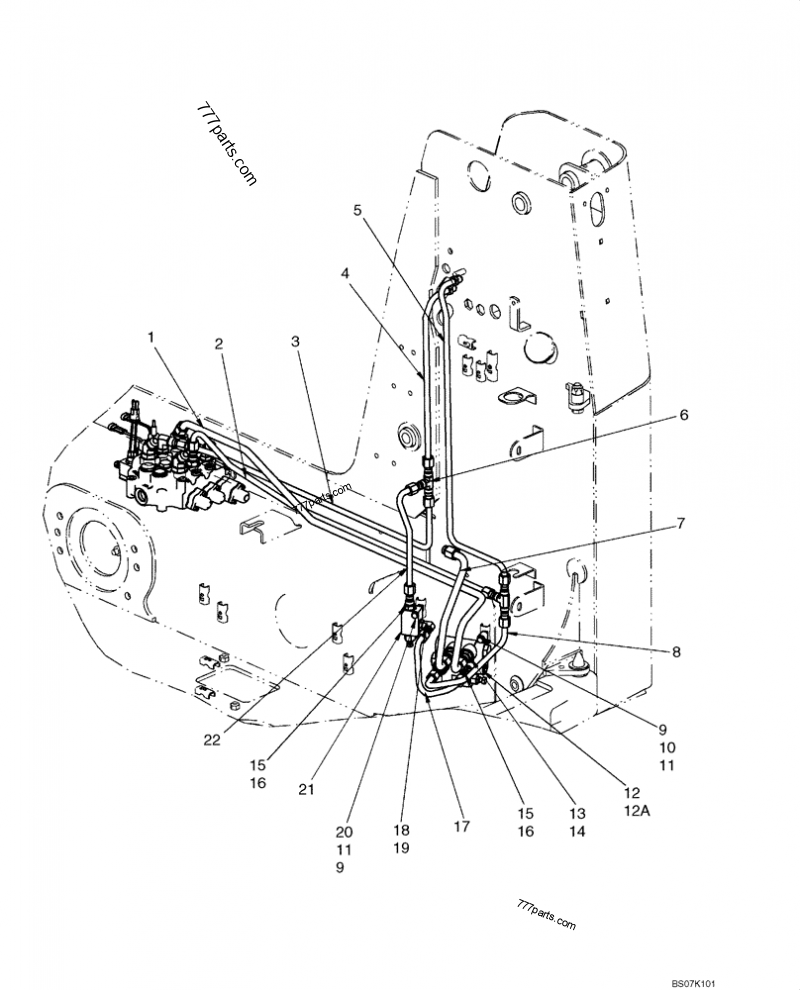 Part diagram HYDRAULICS - SELF LEVELING - COMPACT TRACK LOADERS Case 420CT (COMPACT TRACK LOADER - SERIES 3, ASN N7M455401 (1/08-3/11)) | 777parts.com
