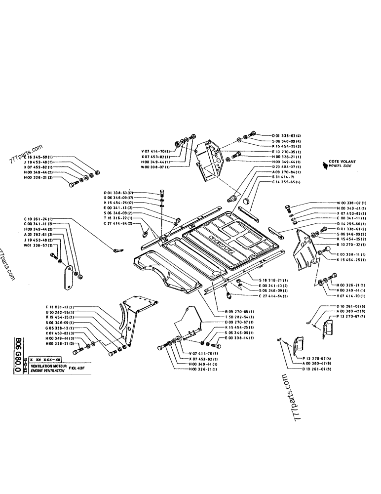 Part diagram ENGINE VENTILATION - CRAWLER EXCAVATORS Case 220 (POCLAIN CRAWLER EXCAVATOR (1/88-12/92)) | 777parts.com