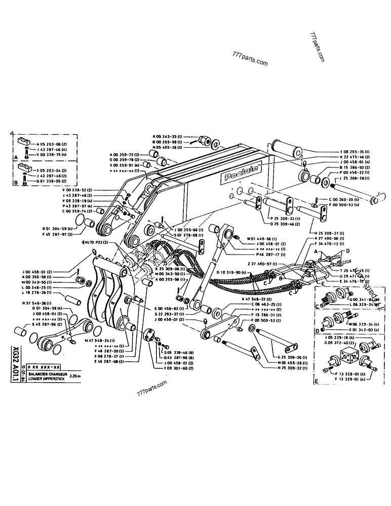 Part diagram LOADER DIPPERSTICK - CRAWLER EXCAVATORS Case 160CL (POCLAIN CRAWLER EXCAVATOR (S/N 8321 & AFTER) (5/76-12/82)) | 777parts.com