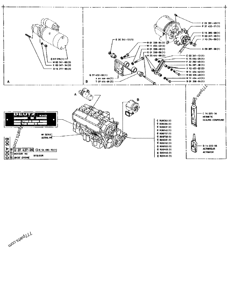 Part diagram BASIC ENGINE BF6L513R - CRAWLER EXCAVATORS Case 170B (CASE CRAWLER EXCAVATOR (S/N 1501-) (S/N 12501-) (EUROPE) (2/87-12/89)) | 777parts.com