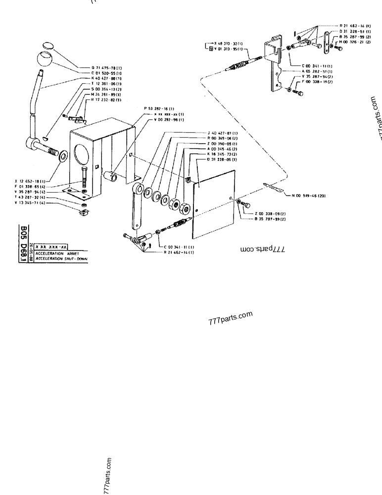 Part diagram ACCELERATION SHUT - DOWN - CRAWLER EXCAVATORS Case 170B (CASE CRAWLER EXCAVATOR (S/N 1501-) (S/N 12501-) (EUROPE) (2/87-12/89)) | 777parts.com