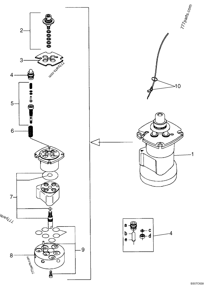Part diagram JOYSTICK VALVE KITS - ISO PATTERN, LH - COMPACT TRACK LOADERS Case 440CT (COMPACT TRACK LOADER - SERIES 3, ASN N7M483467 (1/08-3/11)) | 777parts.com