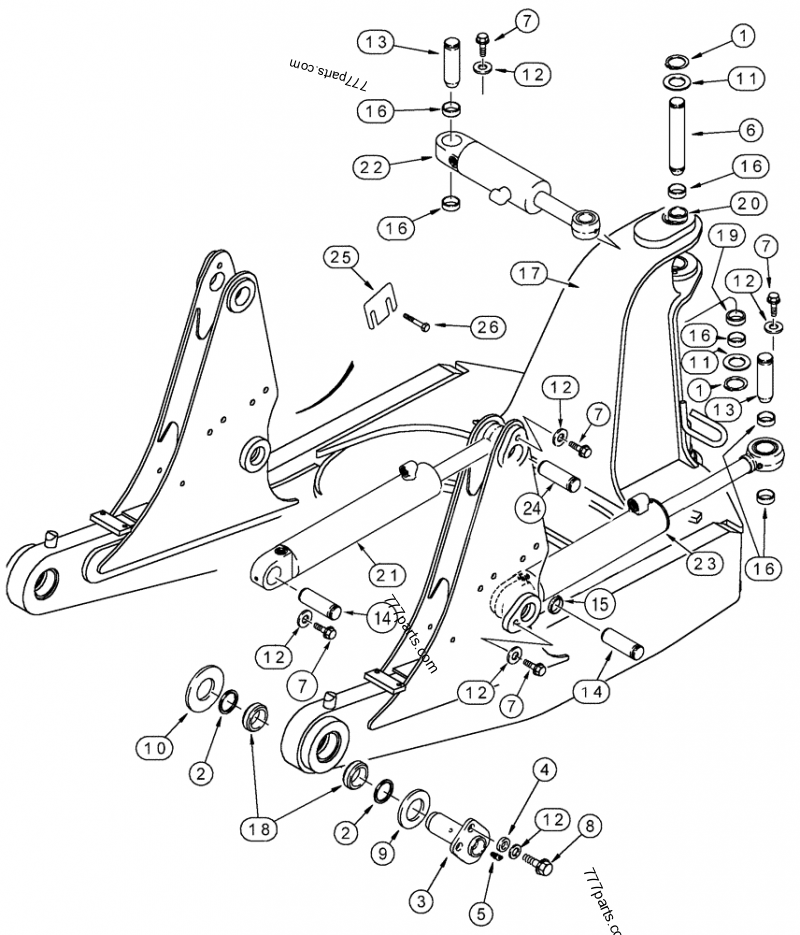 RAParts 1542764C2 Cylinder Seal Kit - Fits Case 550E, 550G Crawler Dozer Loader Lift